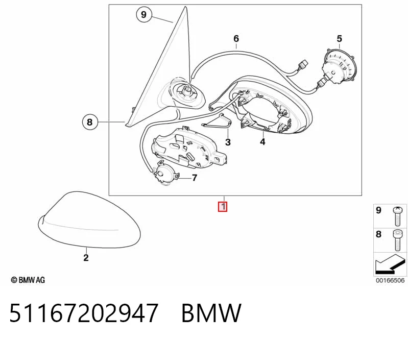 Купити Ліве бокове дзеркало BMW 3  E90
