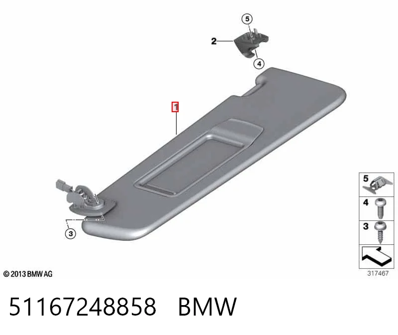 51167248858 BMW Козирок протисонячний