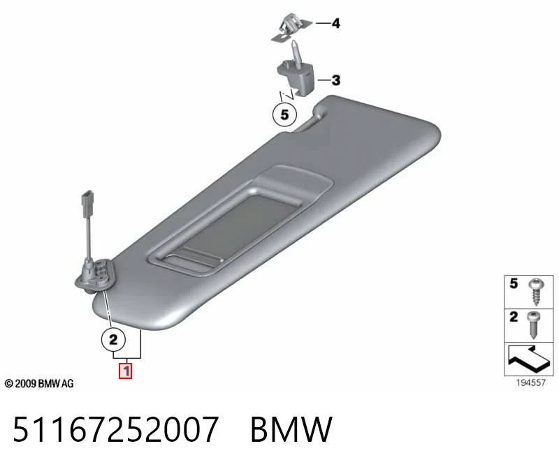 51167252007 BMW Козирок протисонячний