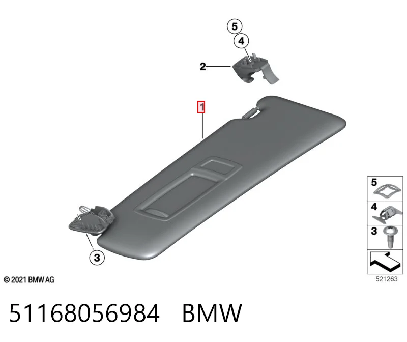 8061314 BMW Козирок протисонячний