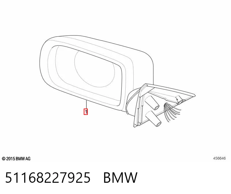  Ліве бокове дзеркало BMW 5 