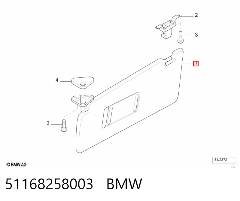 Козирок протисонячний на BMW X5  E53
