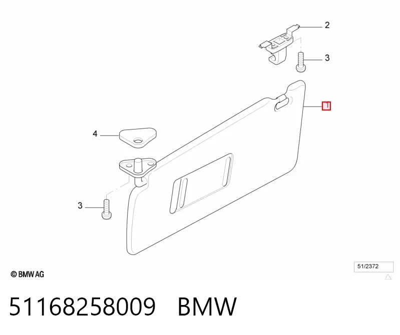 Козирок сонцезахисний автомобіля BMW X5 позашляховик (E53) (2000 - 2006) ціна, від 161.42 USD