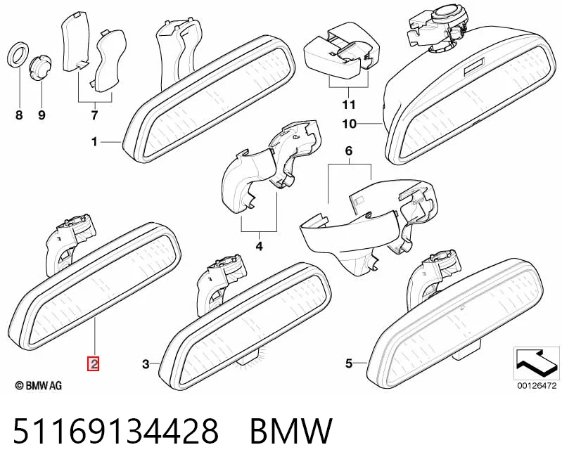 Дзеркало салону BMW 7 