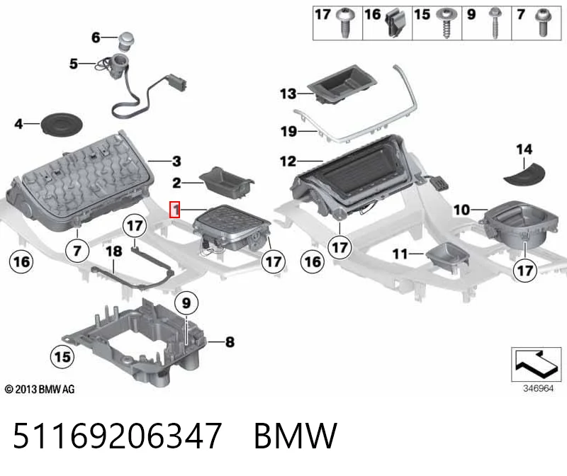 51169206347 BMW Попільничка
