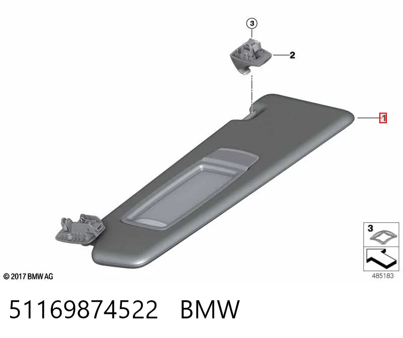 51169874522 BMW Козирок протисонячний