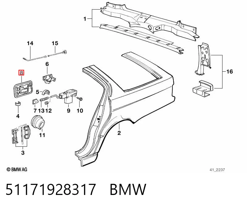 Лючок бензобака/паливного бака BMW 5 E34