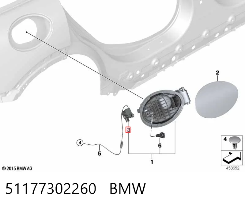 Кнопка відкриття лючка бензобака BMW 7464379