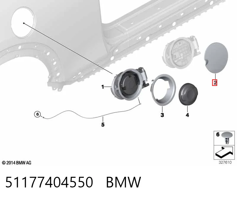 51177404550 BMW Дверцята бензобака