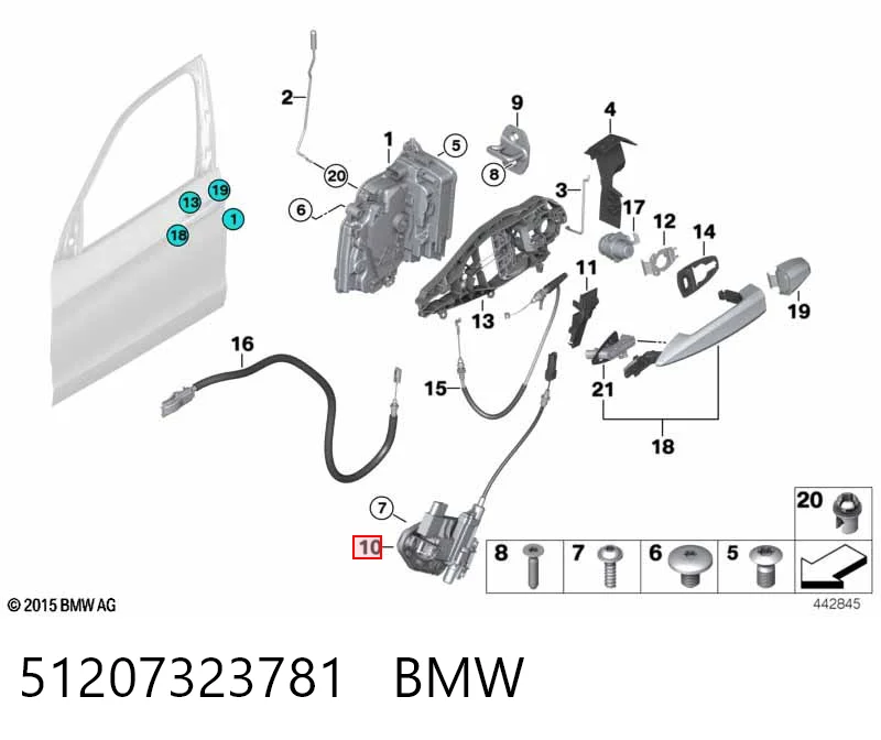 51207323781 BMW Кран пневмокерування дверима водія і кондуктора