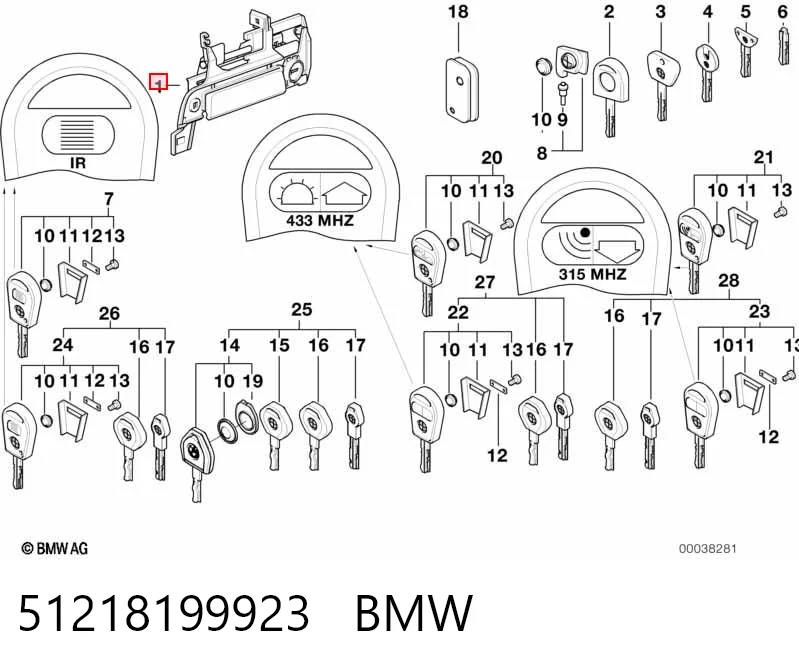 Кришка ручки двері зовнішньої, передньої лівої BMW 51218135961