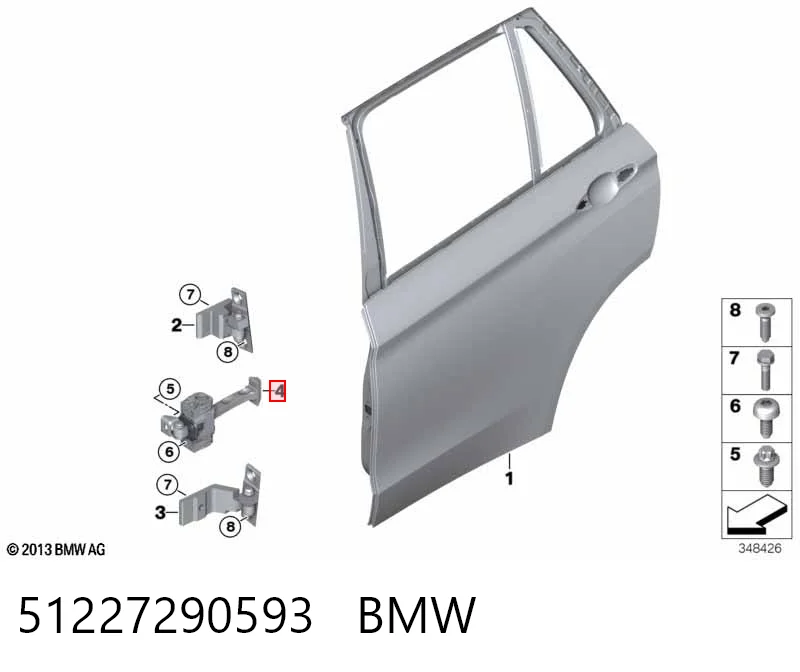 51227290593 BMW Обмежувач відкриття дверей, задній