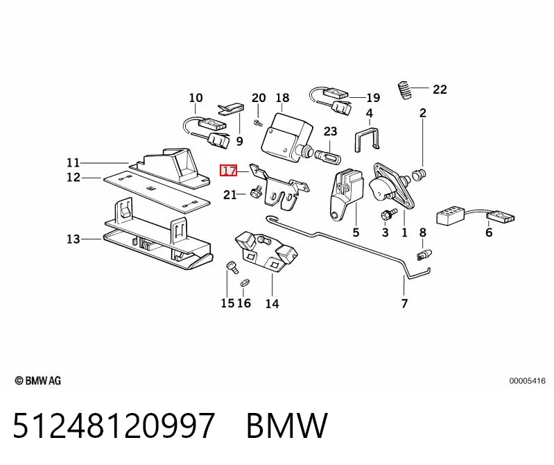 Замок п'ятих дверей на BMW 5  E34