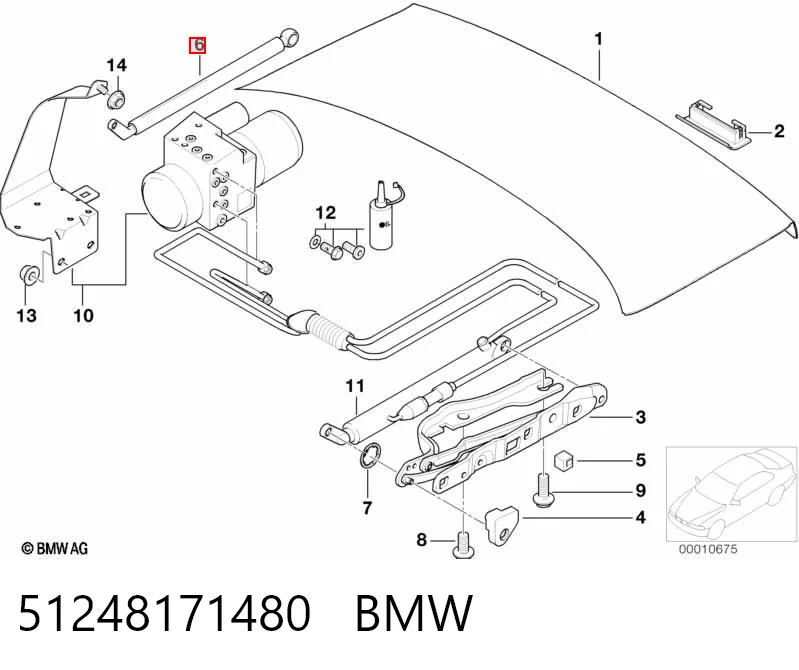 51248171480 BMW Амортизатор кришки багажника / двері 3/5-ї задньої
