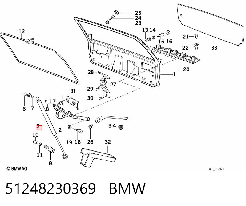 933538 Stabilus Амортизатор кришки багажника / двері 3/5-ї задньої