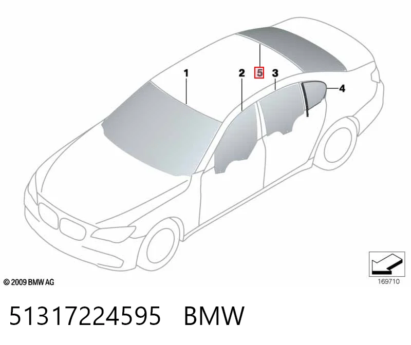Заднє стекло BMW 7 
