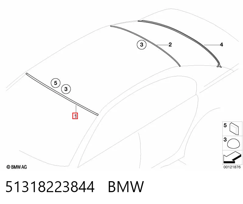 Купити GS1405P120X Icor Молдинг лобового скла, верхній