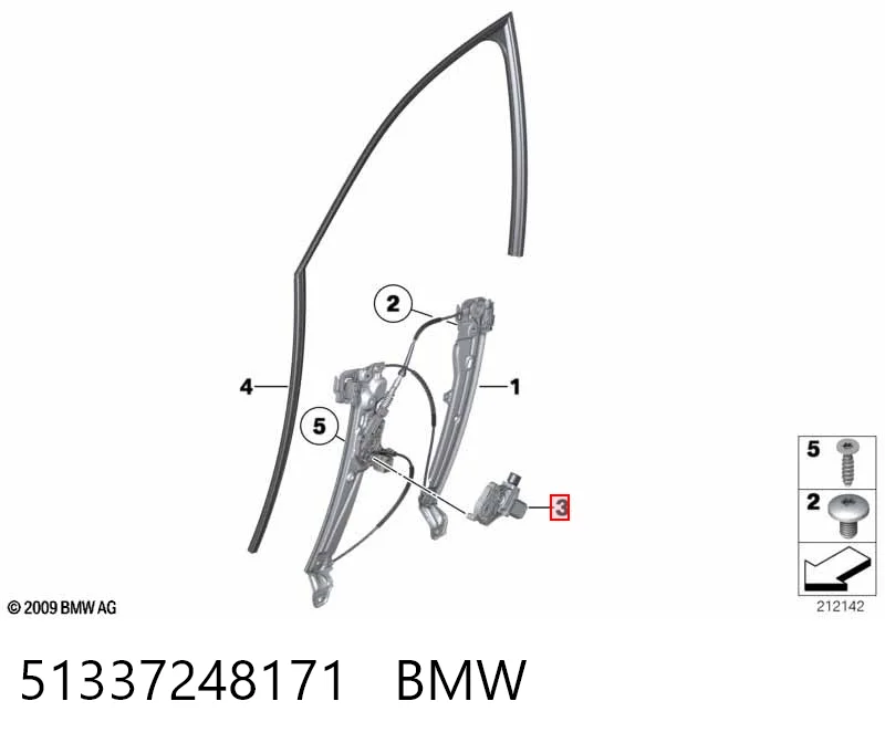 51337248171 BMW Мотор склопідйомника водійських дверей