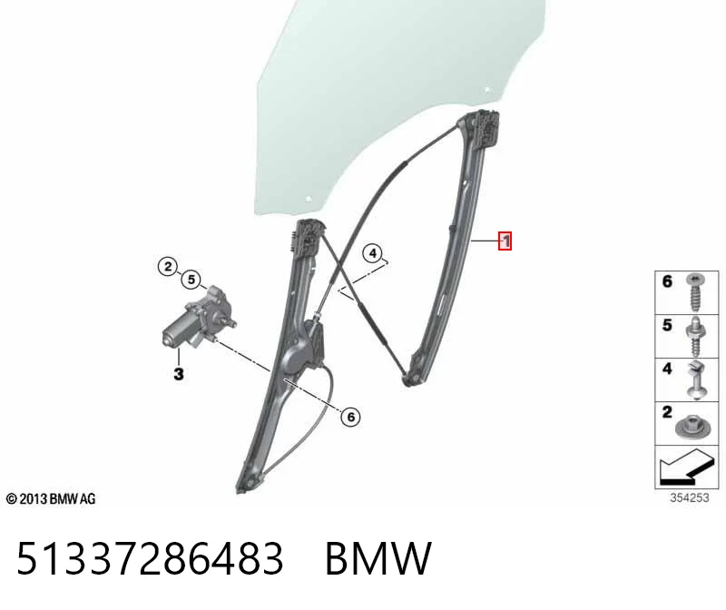 51337286483 BMW Підйомник механічний вітрового скла