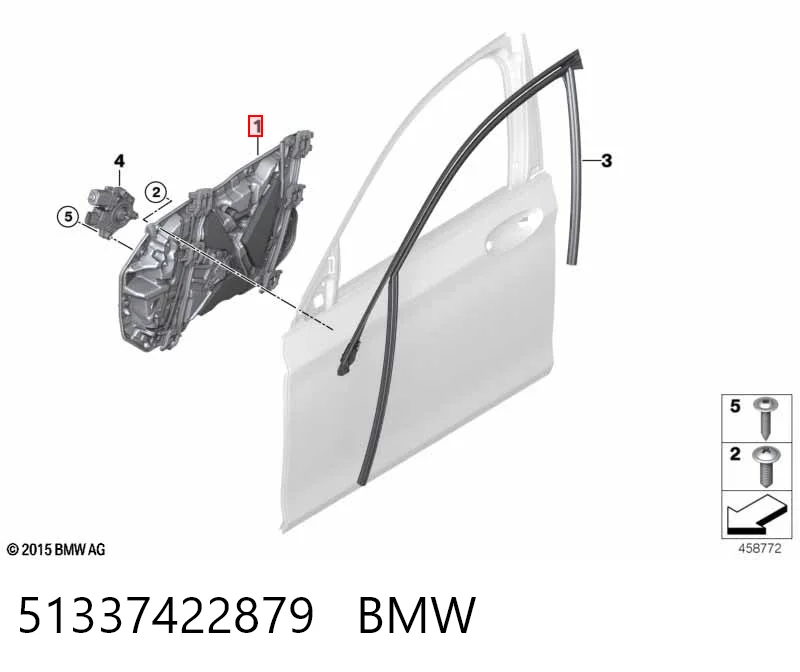 51337422879 BMW Підйомник механічний вітрового скла