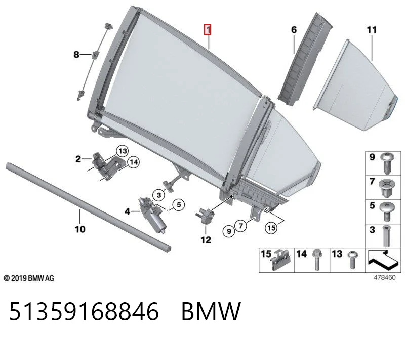51359168846 BMW Навішування задніх дверей