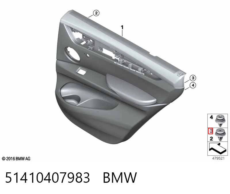 BF0633340052 Bapmic Пістон (кліп) кріплення обшивки дверей
