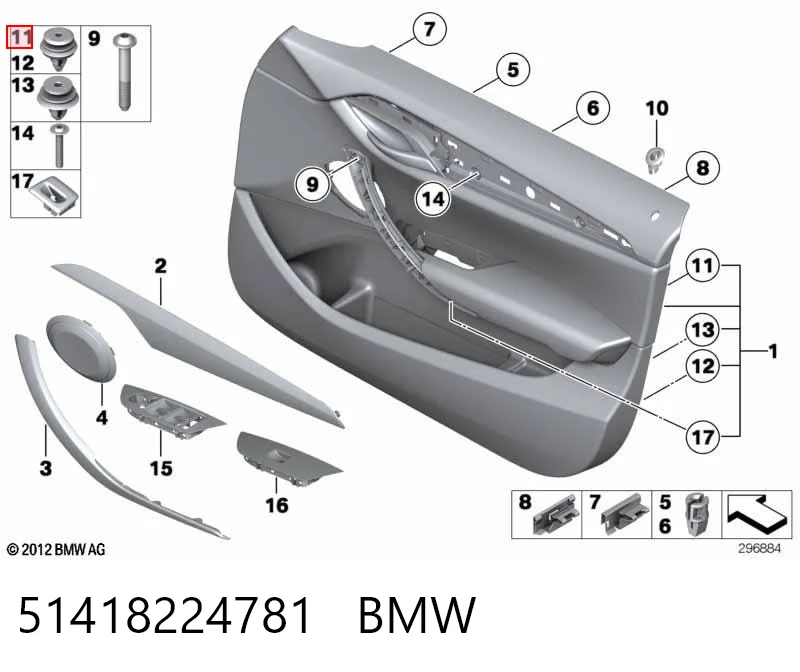Купити BF0633340052 Bapmic Пістон (кліп) кріплення обшивки дверей