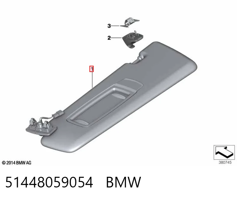 51448059054 BMW Козирок протисонячний