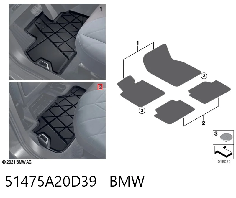 51475A20D39 BMW Килими салону