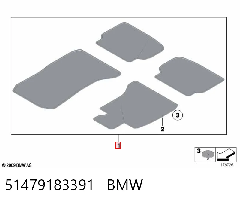 Комплект килимків BMW 7 седан (F01, F02, F03, F04) (2008 - 2015) ціна, від 222.00 USD