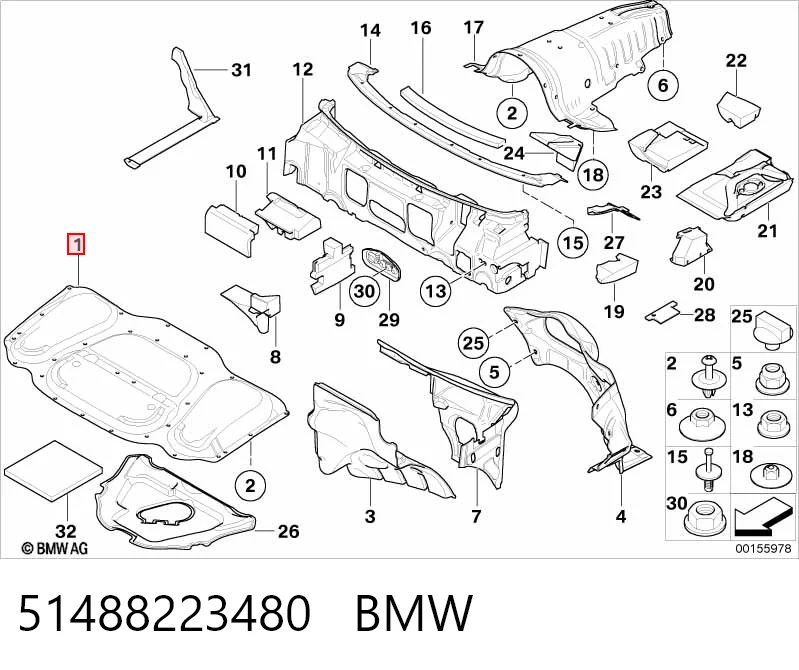 Утеплювач капота на BMW 7  E65, E66, E67