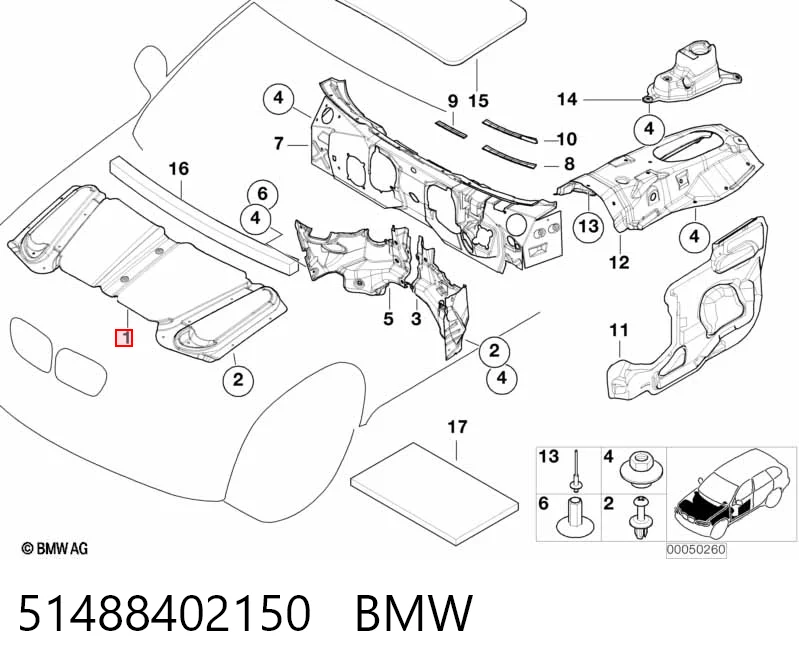 Утеплювач капота на BMW X5  E53