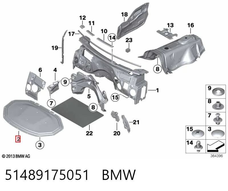 Купити 9175051 BMW Ізоляція моторного відсіку
