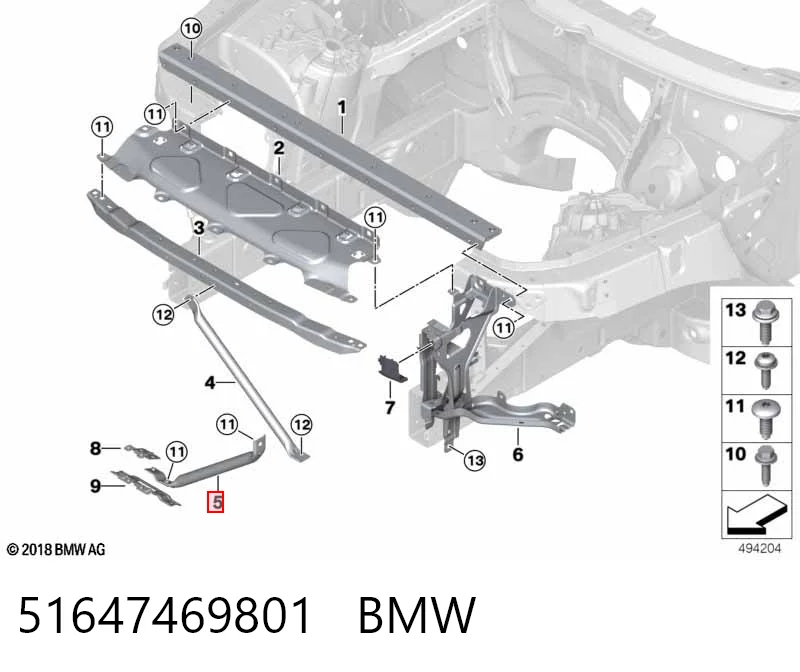 51647469801 BMW Розпірка кузова