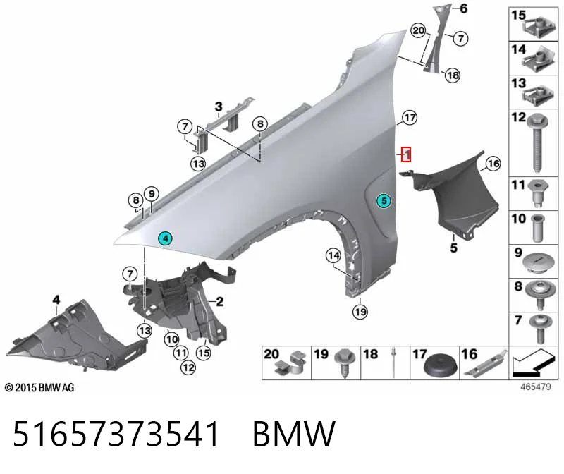 Ліве переднє крило Starline KH0097311 ціна, від 91.28 USD