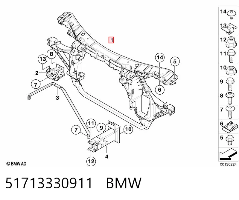 Панель передня BMW X3 позашляховик (E83) (2004 - 2010) ціна, від 238.32 USD