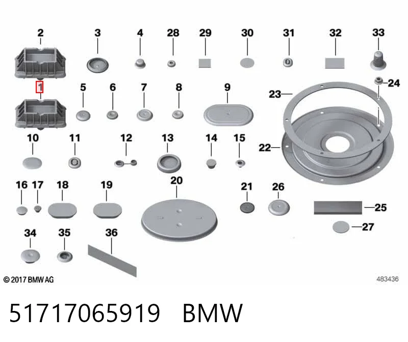 51717065919 BMW Подушка домкрата нижня, поддомкратники
