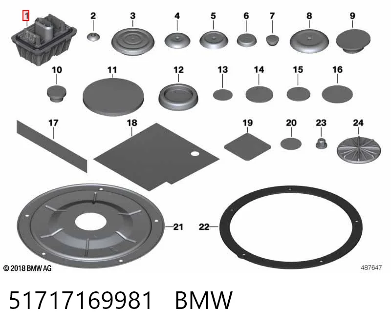51717169981 BMW Подушка домкрата нижня, поддомкратники