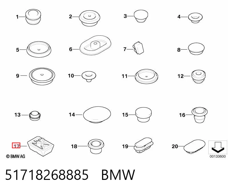 51718268885 BMW Подушка домкрата нижня, поддомкратники