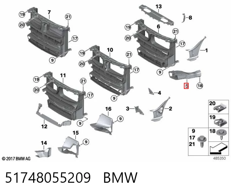 8055209 BMW Повітропровід гальмівного диска, лівий