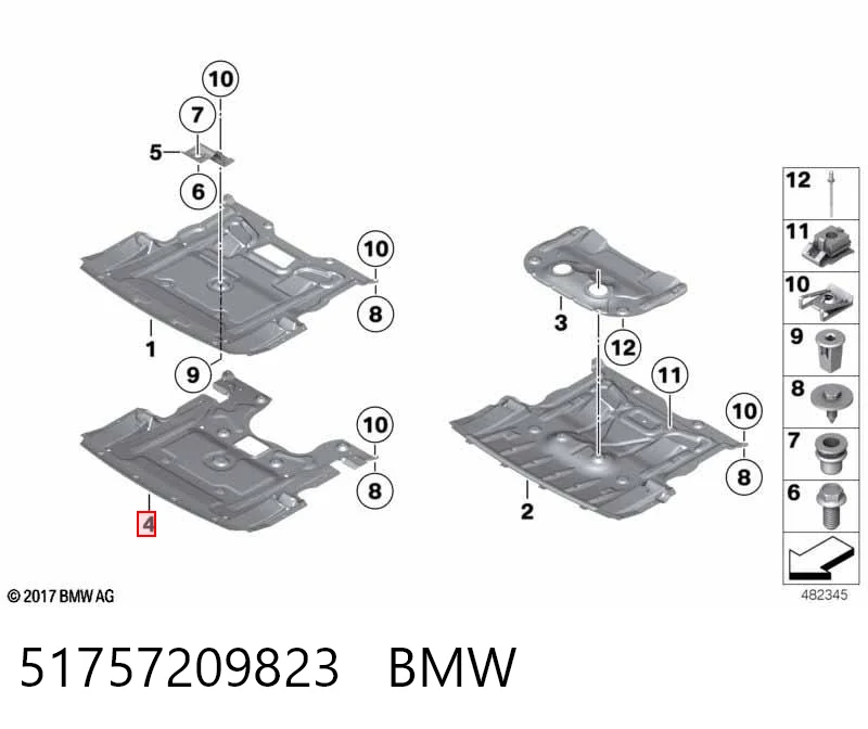 Захист піддона двигуна на BMW 5  F10