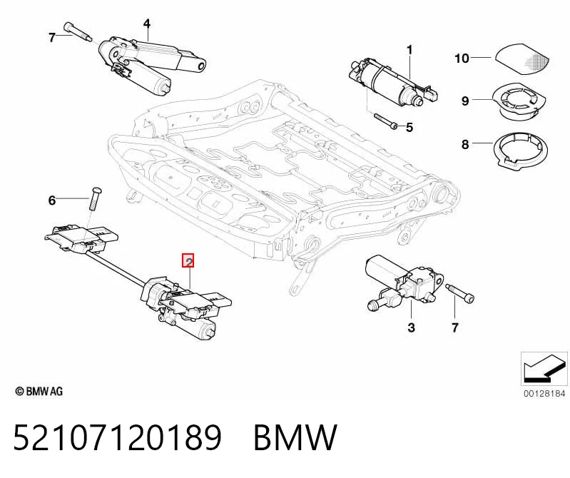 52107120189 BMW Двигун приводу регулювання сидіння
