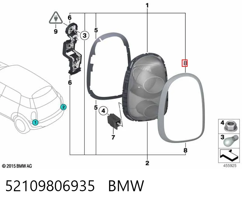 52109806935 BMW Задня ліва фара