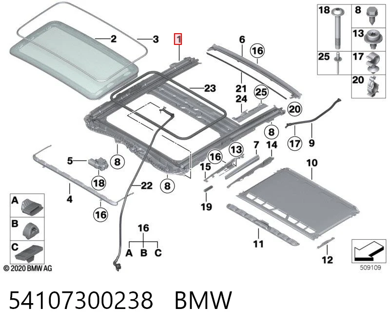 54107300238 BMW Панель люка