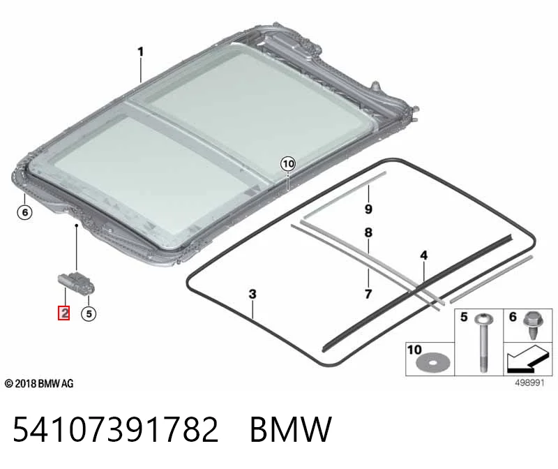 54107391782 BMW Мотор приводу люка