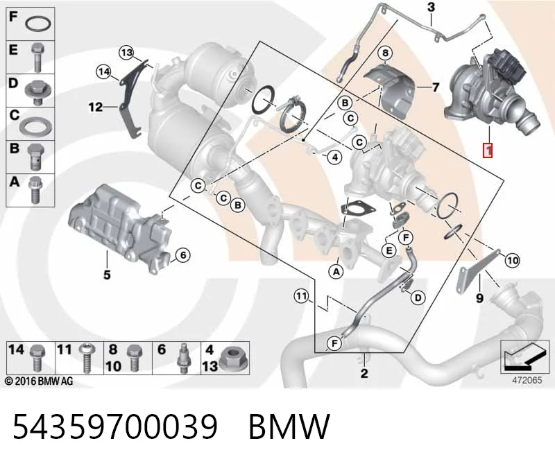 54359700039 BMW Турбонаддув