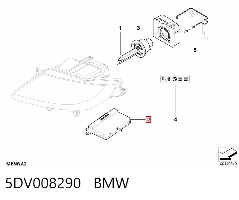 5DV008290 BMW Блок розпалювання, ксенон
