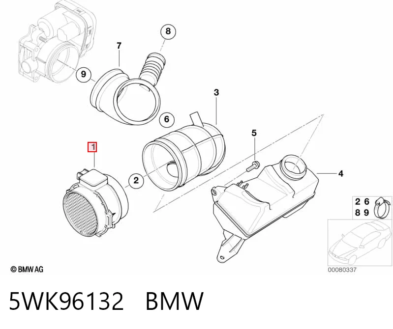 5WK96132 BMW Датчик витрати повітря