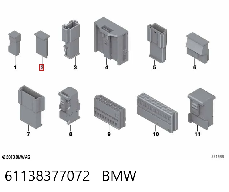 61138377072 BMW Роз’єм (фішка) універсальний