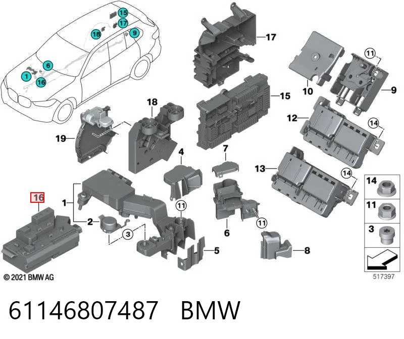 61146807487 BMW Реле запобіжників